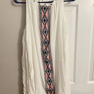 Universal Thread Ivory Blouse with Metallic Accents